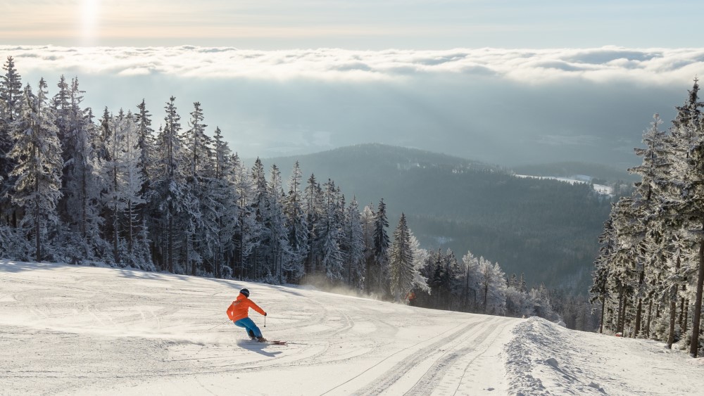 Pecpod Snezkou pistes.